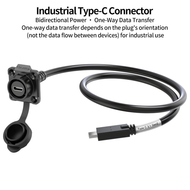 CNLINKO LP-16 Type-C 3.1 Industrial Waterproof Connector IP67 Circular Aviation Plug High-Speed Data Transfer with 1M Cable - Image 3